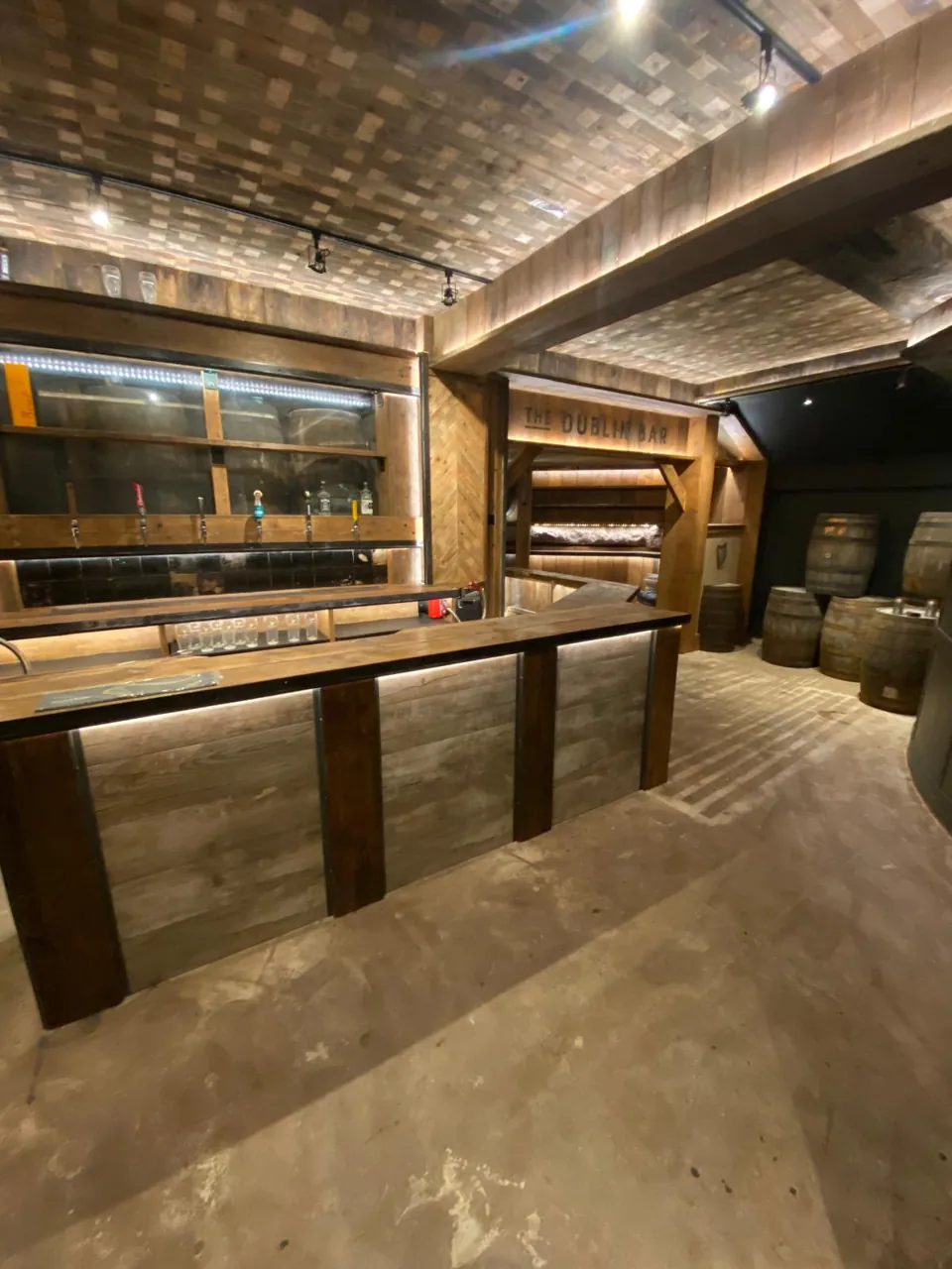 Bar and cellar feature lighting