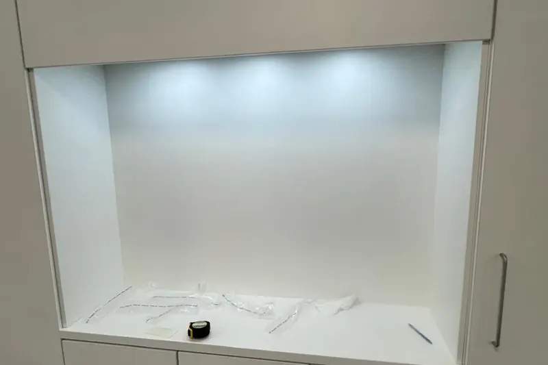 Office power, floor boxes and lighting