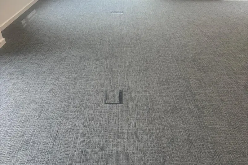 Office power, floor boxes and lighting