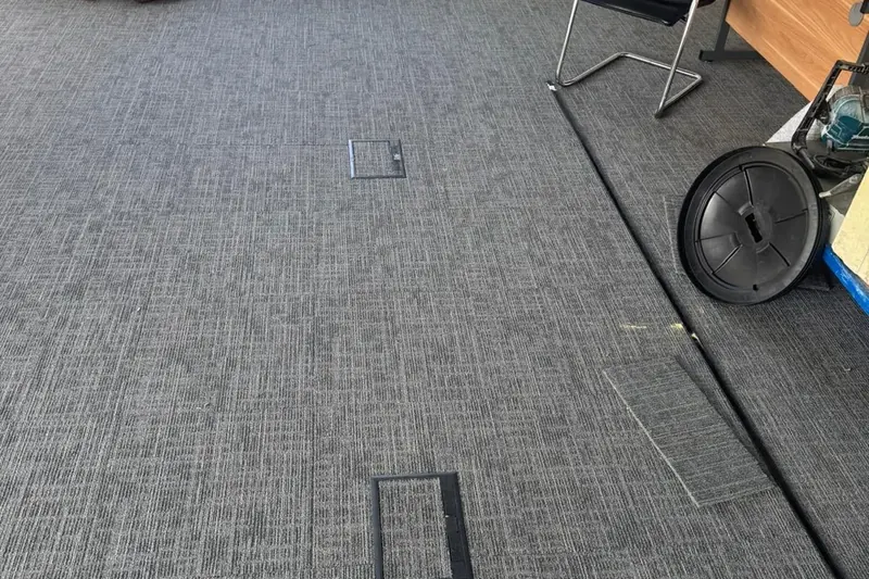 Office power, floor boxes and lighting