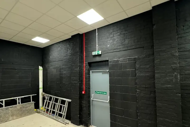 Warehouse lighting and emergency exit lighting